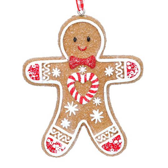 Resin Gingham Cookie Man, Heart on Tummy 8cm *ETA Nov